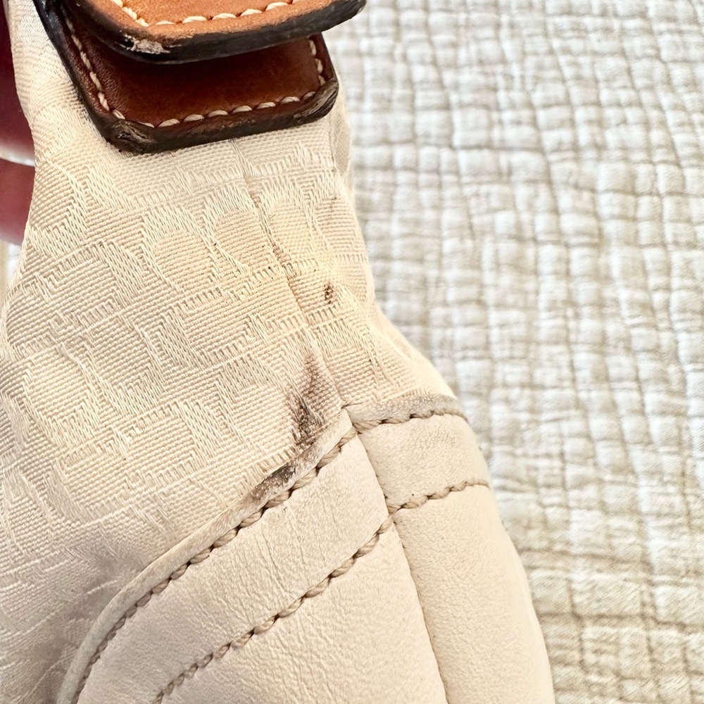 Y2K Coach 5357 Signature C Demi Baguette Mini Hobo Ivory Jacquard Shoulder Bag - Picture 7 of 15